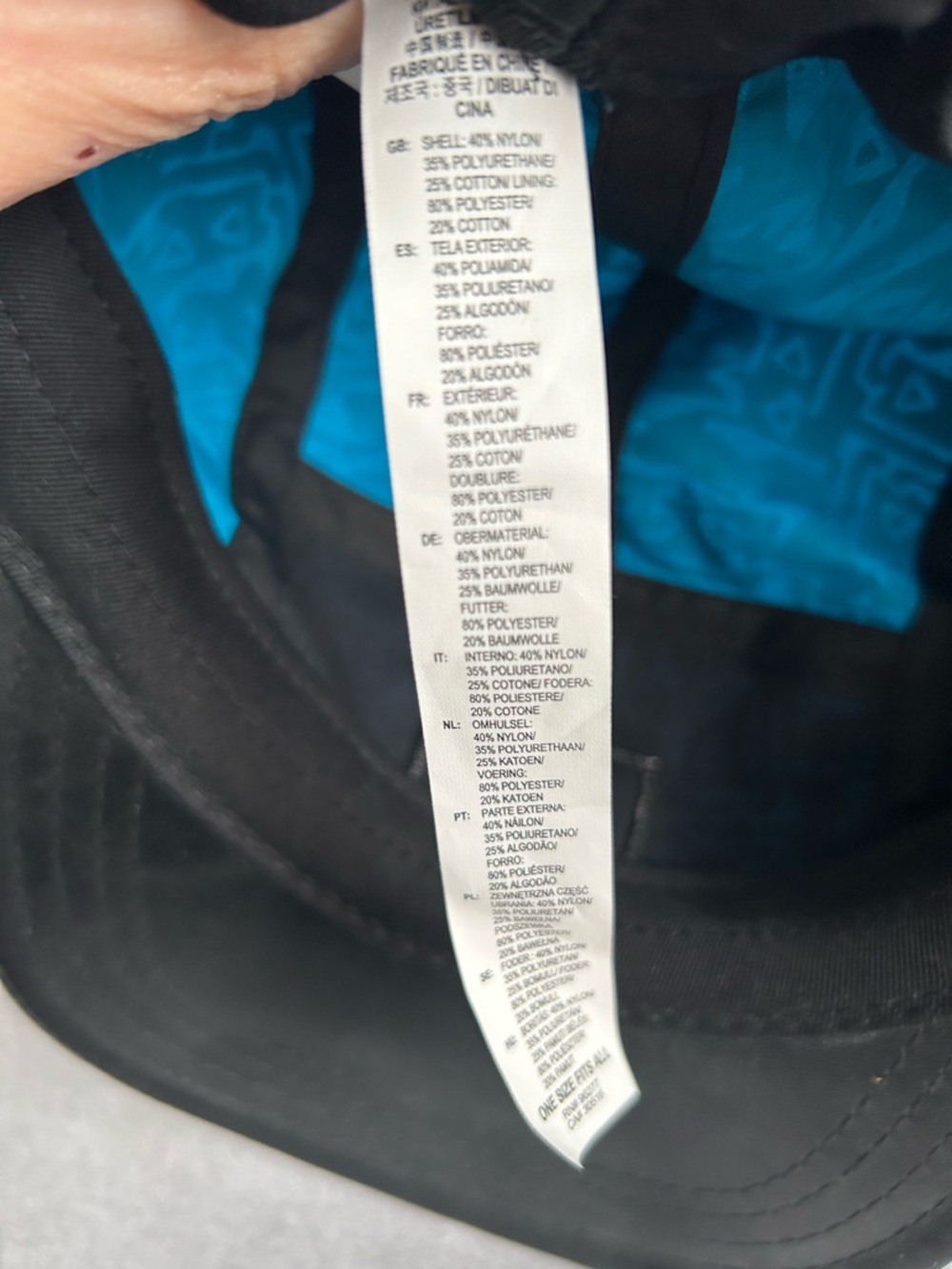 Vans Teal Patterned 5-Panel Hat with Black Brim - Picture 6 of 8
